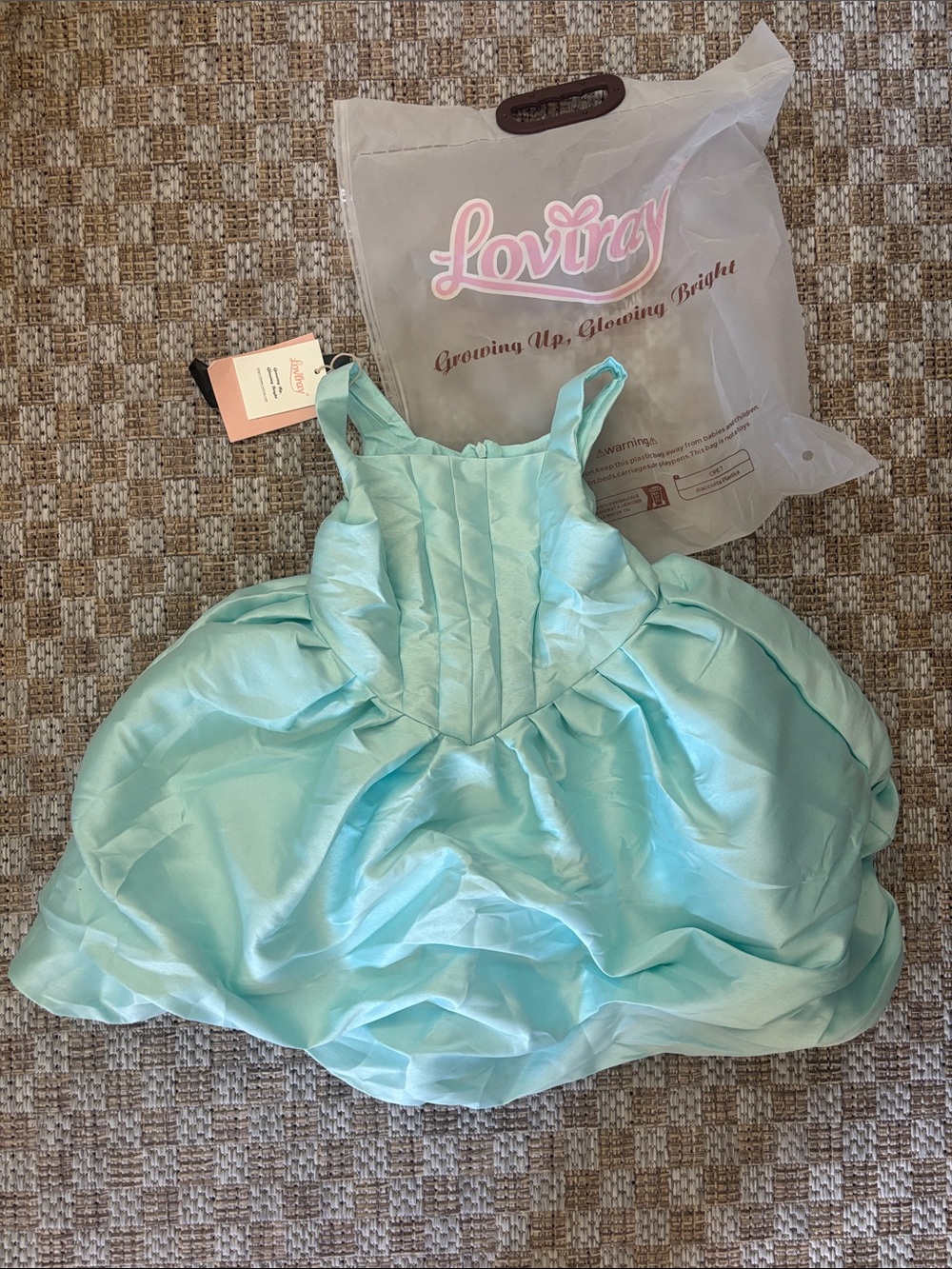 LOVIRAY Girls' Aqua Party Dress size 4/5